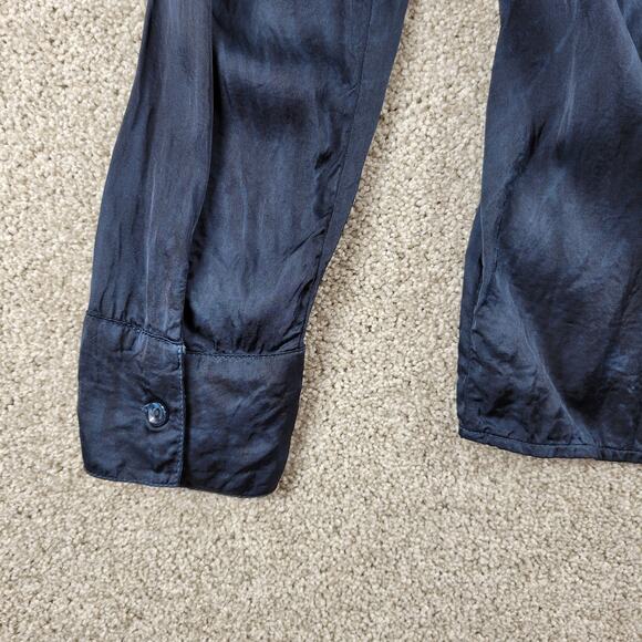 Young Fabulous & Broke Womens Susan Shirt Medium Blue T an Tie Dye Button Down - Picture 8 of 12